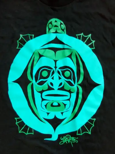 I am a first nations artist from the westcoast. I painted the story of turtle island on canvas and t...