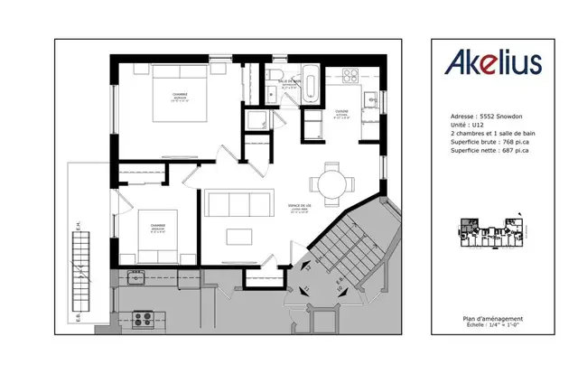 fully refurbished 2-bedroom at 5552 Snowdon, Feb 1st - ID 167 in Long Term Rentals in City of Montréal - Image 11