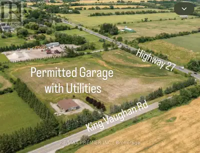 Exceptional opportunity to acquire a 9.88-acre parcel in Kleinburg. Ideally located on the northwest...