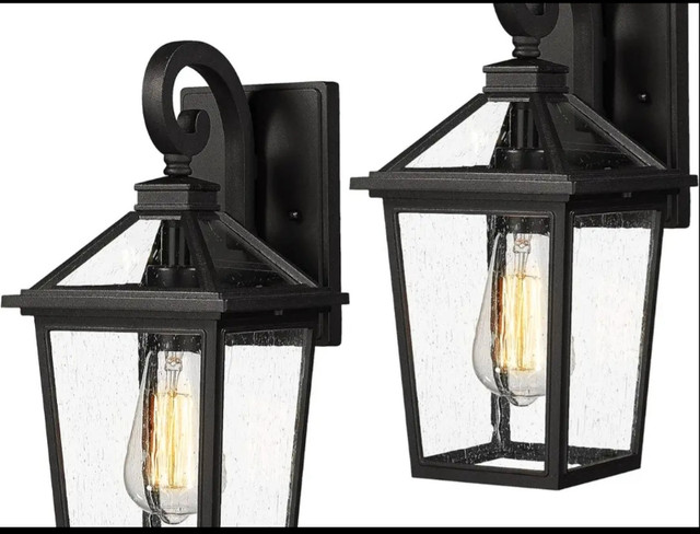 zeyu 2 Pack Outdoor Wall Sconces 14 Inch, Modern Farmhouse Outsi in Outdoor Lighting in Gatineau