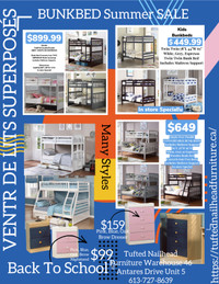 KIDS BUNKBEDS!! In Store Special! Ottawa’s Best Furniture Store!