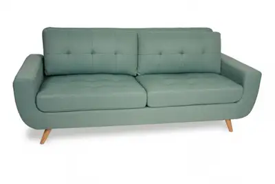 Mid Century Sofa in bright green upholstery for only $499, View more