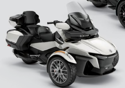 2026 Can-Am Spyder RT Limited – Pearl White / Carbon Black / Mineral Blue Satin Price: Contact for d...