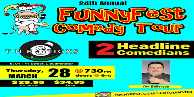 24th Annual FunnyFest Comedy THE STICKS SHOWROOM Thur, March 28 in Events in Lloydminster
