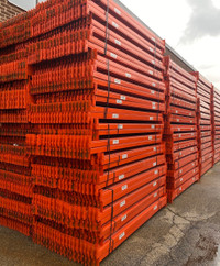 1000's of used 8' x 3" redirack pallet racking beams