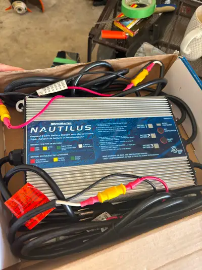 Nautilus onboard 3 bank battery charger, View more