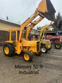 Massey Industrial tractors and Cockshutt 1850 tractors