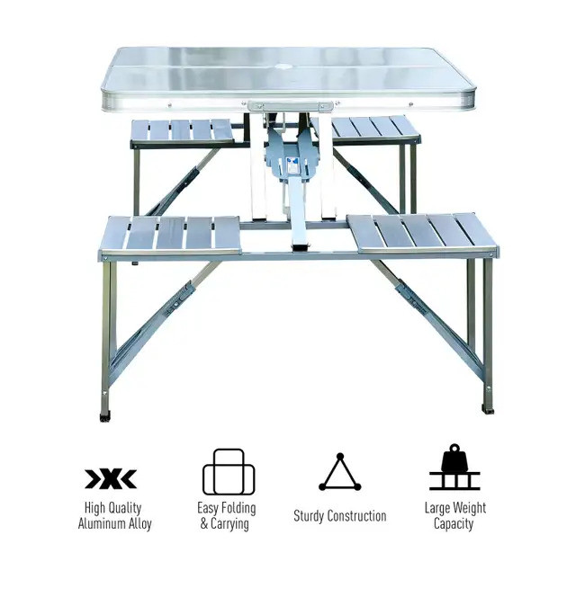 Folding Picnic Patio Table & Seats Outdoor Park BBQ Furniture in Patio & Garden Furniture in Mississauga / Peel Region - Image 3