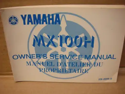 1981 Yamaha MX 100 H owners manual in english and french can be mailed to buyer