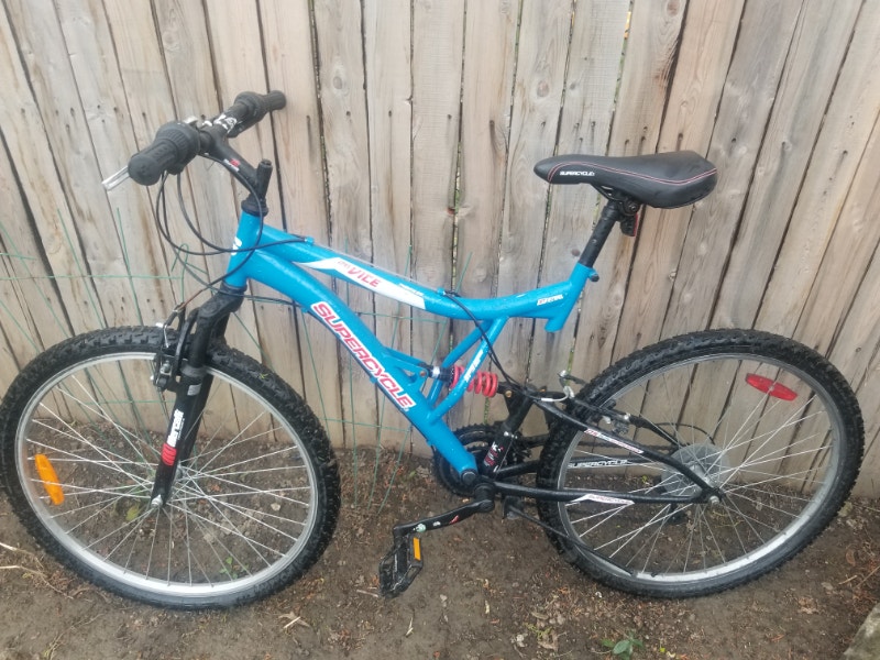 Supercycle Vice Dual Suspension Adult Mountain Bike, 26in Mountain