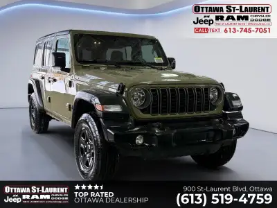 Jeep Wrangler 4-Door Sport Finished in distinctive 41 heritage green, this Wrangler 4-Door Sport ble...