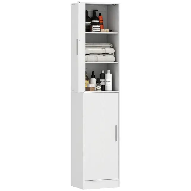 Tall Bathroom Cabinet, Slim Bathroom Floor Cabinet w/ 2 Doors an in Home Décor & Accents in City of Toronto - Image 2