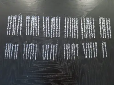 68 Clear Icicles for a Christmas Tree, View more