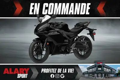 Alary Sport Cette MOTOCYCLETTE YAMAHA YZF-R3 2026 est disponible DÈS MAINTENANT! Contactez-nous au 4...