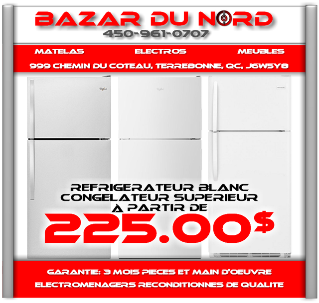 Ensemble Refrigerateur 24" & Cuisiniere 24" a partir de 450$ in Refrigerators in Laval / North Shore - Image 4