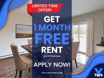 LIMITED TIME OFFER - VALID UNTIL NOVEMBER 2025 ONLY! Get 1 Month Free on a 13 month lease! Terms and...