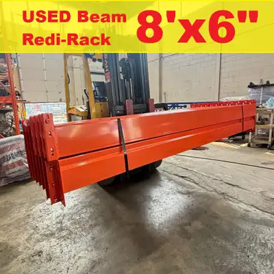 USED Redi rack Beams 8' long x 6” Pallet Racking rack beams, View more
