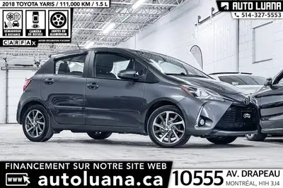 Auto Luana 2018 TOYOTA Yaris PRENEZ UN RENDEZ-VOUS / BOOK AN APPOINTMENT (514) 327-5553 111000 KM CE...