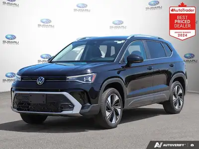 Recent Arrival! New Price! Black 2026 Volkswagen Taos Comfortline AWD 8-Speed Automatic 1.5L I4 Turb...