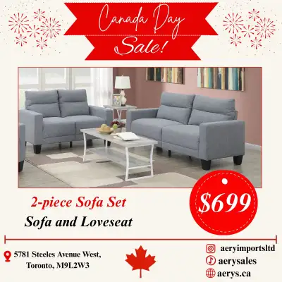 CANADA DAY SALE — SOFA SETS STARTING FROM JUST $399! Sit Back, Relax & Save Big! Celebrate Canada Da...