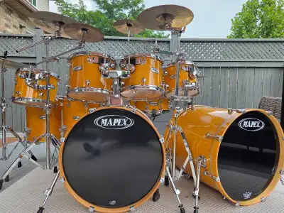Mapex ProM Double Bass 8 Piece Shell Pack Clear Natural Lacquer, View more
