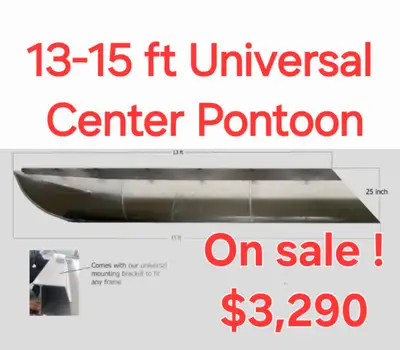 Aluminum Center Pontoon for any Pontoon boat - 3rd Tube / Tri-toon Why add a 3rd (Center Tube) Ponto...