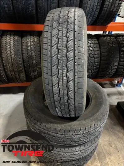 FOUR USED GENERAL GRABBER HTS ALL SEASON TIRES 255/70R17 SOLD AS SET OF FOUR ONLY, 60% TREAD DEPTH R...
