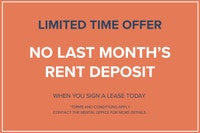 1 Month Free Rent No Last Month's Rent Deposit Free Early Move-in Visit our Website: https://www.cap... (image 2)