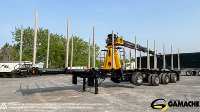 Trailer / Remorque - # STOCK: R-34388 2016 BWS 51' LOG TRAILER REMORQUE À BILLOTS AVEC CHARGEUSE 201...