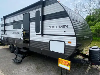 Dutchmen Aspen Trail LE travel trailer 23BHWE highlights: Double Bed Bunks Front Private Bedroom Rea...