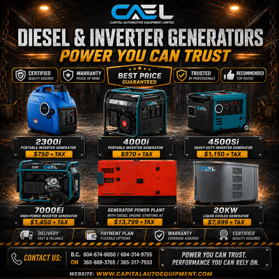 New CAEL Diesel & Inverter Generators Certified &Warranty &Finance 13,799 Get dependable power solut...