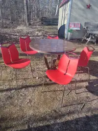 6 pcs Retro kitchen table chairs set great set
