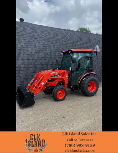 KIOTI CK3520SE HST 35 Horse Power Cabbed Tractor with Loader & 66" Quick Attach Bucket Deluxe Cab eq...