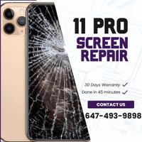 iPhone 11 PRO Broken Screen replacement with Warranty for $89