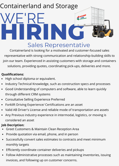 Containerland sales representative, View more