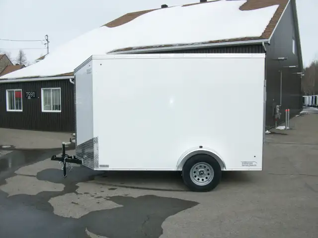 2025 Weberlane CARGO 6' X 10' V-NOSE 1 ESSIEU RAMPE 6'.6 4 D-RIN in Cargo & Utility Trailers in Laval / North Shore - Image 8