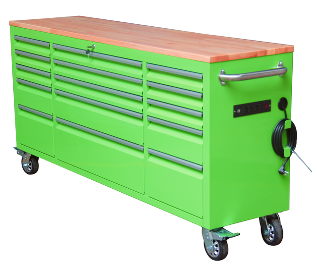 NEW 6 FT 15 DRAWER TOOL BENCH WORKBENCH WITH POWER & USB in Tool Storage & Benches in Saskatoon - Image 4