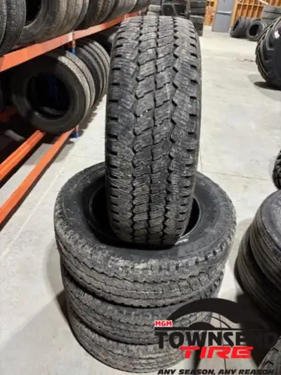 SET OF FOUR USED BRIDGESTONE DUELER AT ASCENT TIRES 50% TREAD REMAINING, PRICE INCLUDES INSTALLATION...