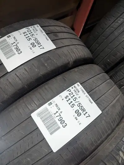 SET OF 4X P215/55R17 215/55/17 NEXEN N PRIZ S (ALL SEASON) TAG # 17903 Used tires in excellent Condi...