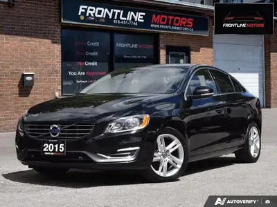 2015 Volvo S60 T5 Premier Plus - One Owner - Accident-Free! - Black on Black Leather Interior - CarF...