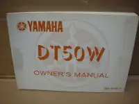 Used 1989 Yamaha DT50W owners manual 3BK-28199-71