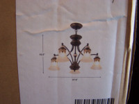 Rustic 5 light chandelier (Brand new in the box)