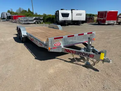 N&N GALVANIZED CAR/EQUIPMENT HAULER 7X20 WITH 10,000LB GVWR AND SLIDE-IN RAMPS! Our N&N series hot-d...