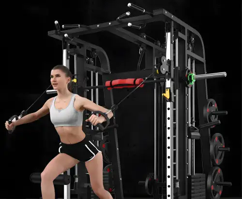 HEAVY DUTY SMITH MACHINE HOME GYM EXERCISE WEIGHT LIFTING 127554 in Exercise Equipment in Saskatoon - Image 6