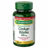 Nature's Bounty Ginkgo Biloba Value Size 180 Capsules