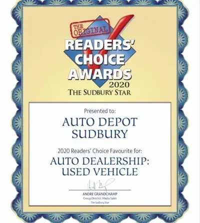 Locally owned business for over 32 years and voted Sudbury’s favourite dealership. Auto Depot showca...