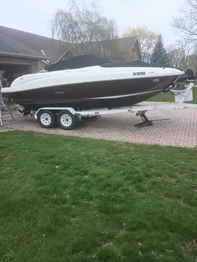 new 350 in 2022 new bravo 2 last week all equipment to have in boat with traler new ledlight wiring...