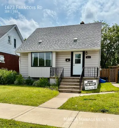 6 MONTH LEASE! 3 BED 1 BATH EAST WINDSOR SIDE  PLUS HYDRO, WATER