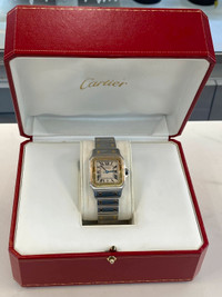 Cartier Santos Galbee Large Steel Yellow Gold Unisex Watch 29mm