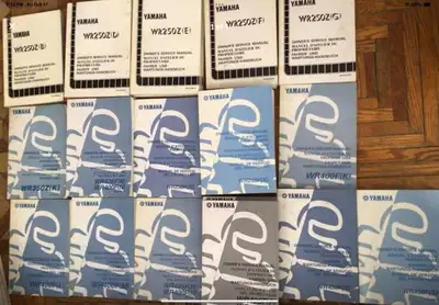 1991-2004 Yamaha WR250 WR400 WR426 WR450 Owners Service Manuals $25CAD each Nice used condition Not...
